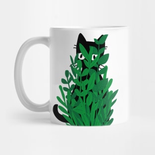 Cat in Green Pocket Mug